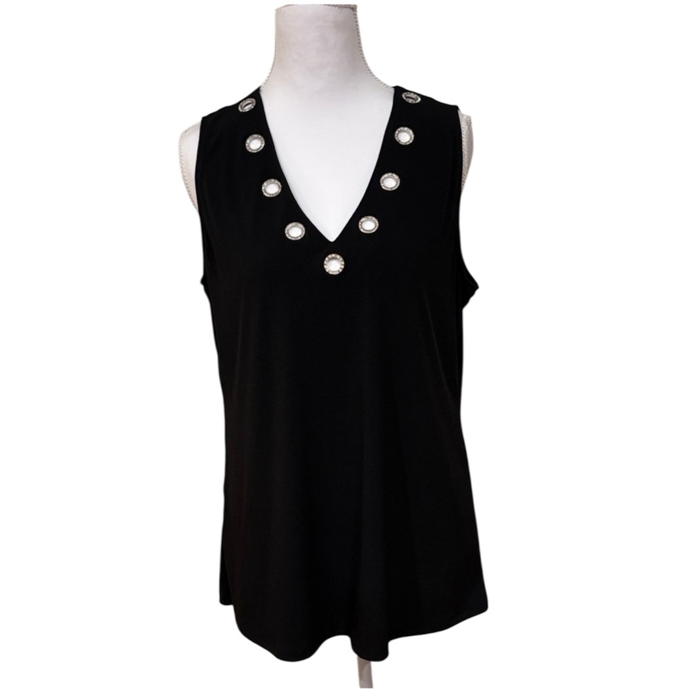 NWOT INC International Concepts Black Top with Rhinestones
